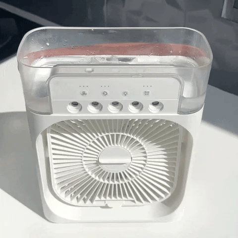 Portable Mini Air Conditioner Fan, USB Electric With Led Night Light, And Humidifier Function